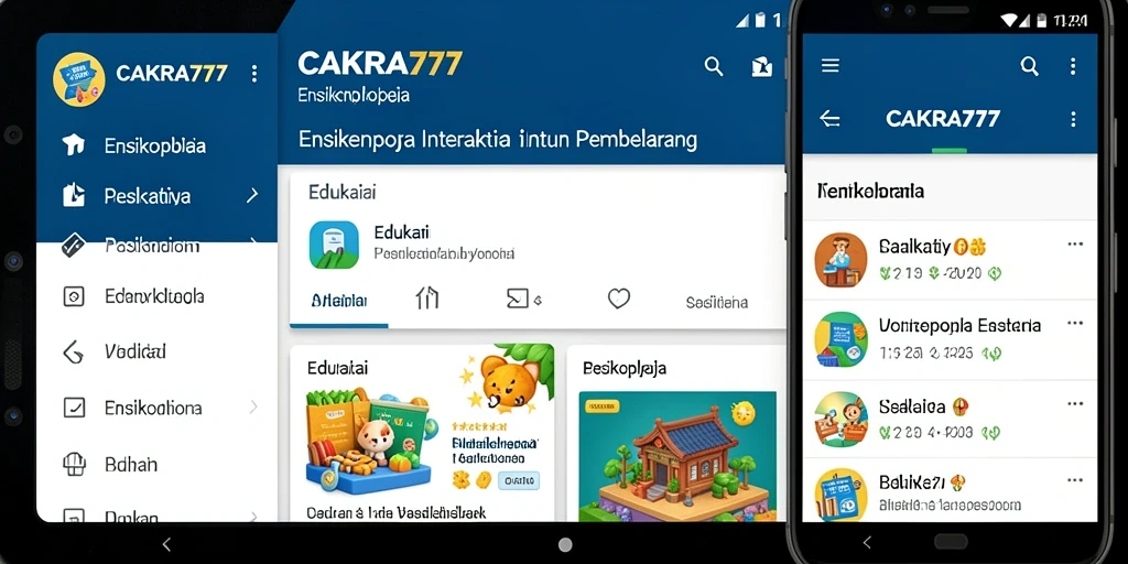 Tampilan antarmuka CAKRA777 yang menarik dan informatif.
