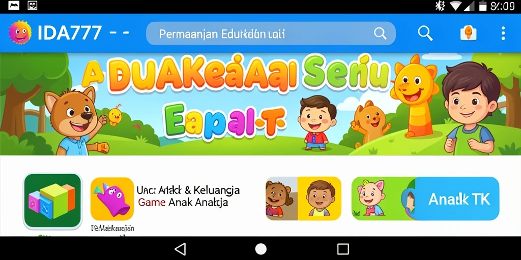 Antarmuka interaktif yang menyenangkan untuk anak-anak.