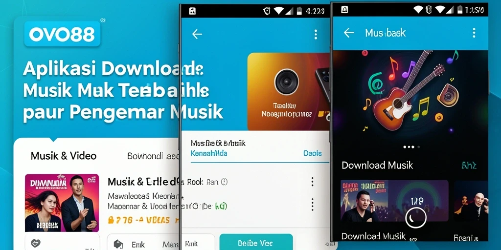 Antarmuka OVO88 yang menarik untuk mengunduh musik.