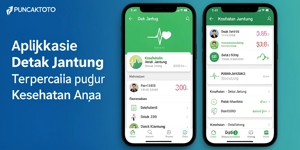 Tampilan antarmuka pengguna PUNCAKTOTO untuk memantau detak jantung.
