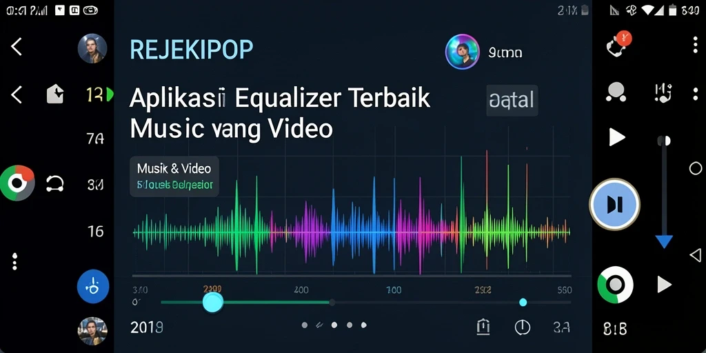 Tampilan antarmuka REJEKIPOP dengan fungsi Equalizer yang menarik.