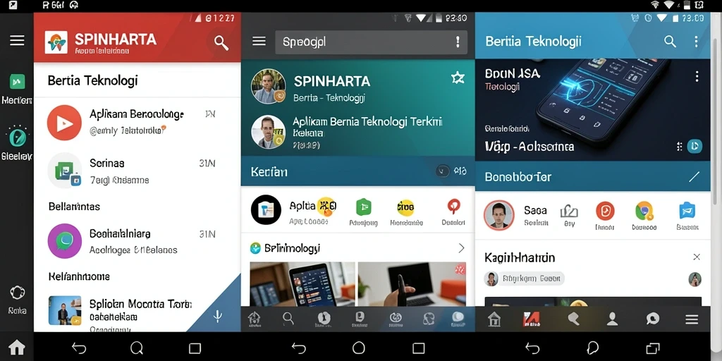 Tampilan antarmuka utama SPINHARTA yang modern dan mudah digunakan.