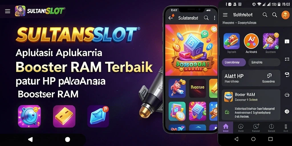 Antarmuka pengguna <strong>SULTANSLOT</strong> yang intuitif untuk optimasi RAM.