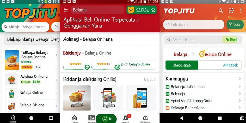 Antarmuka TOPJITU yang modern dan fungsional untuk belanja online.