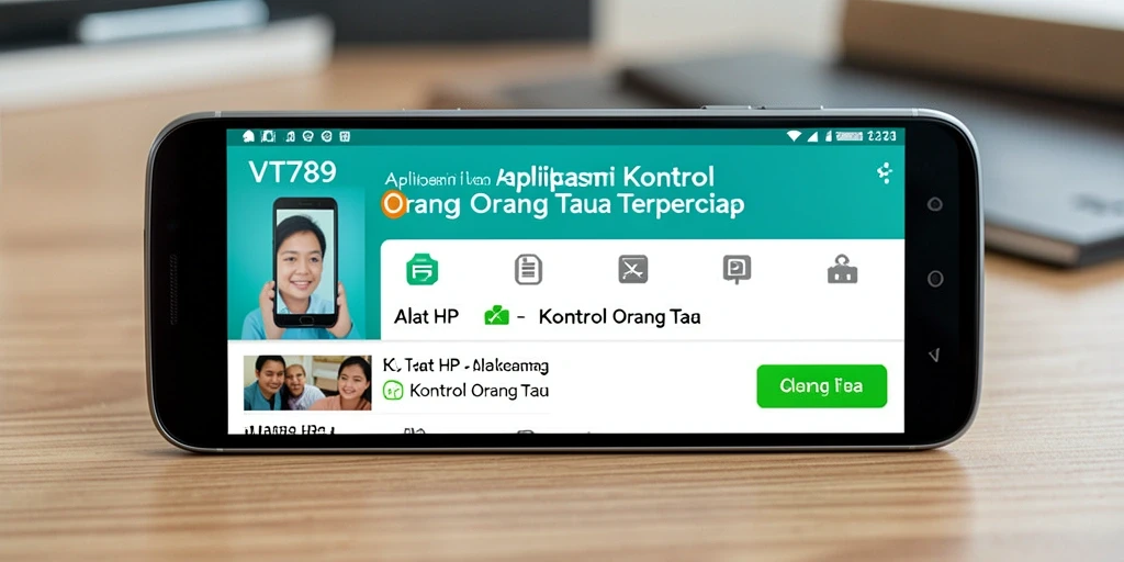 Tampilan antarmuka VT789 untuk kontrol orang tua yang mudah digunakan.