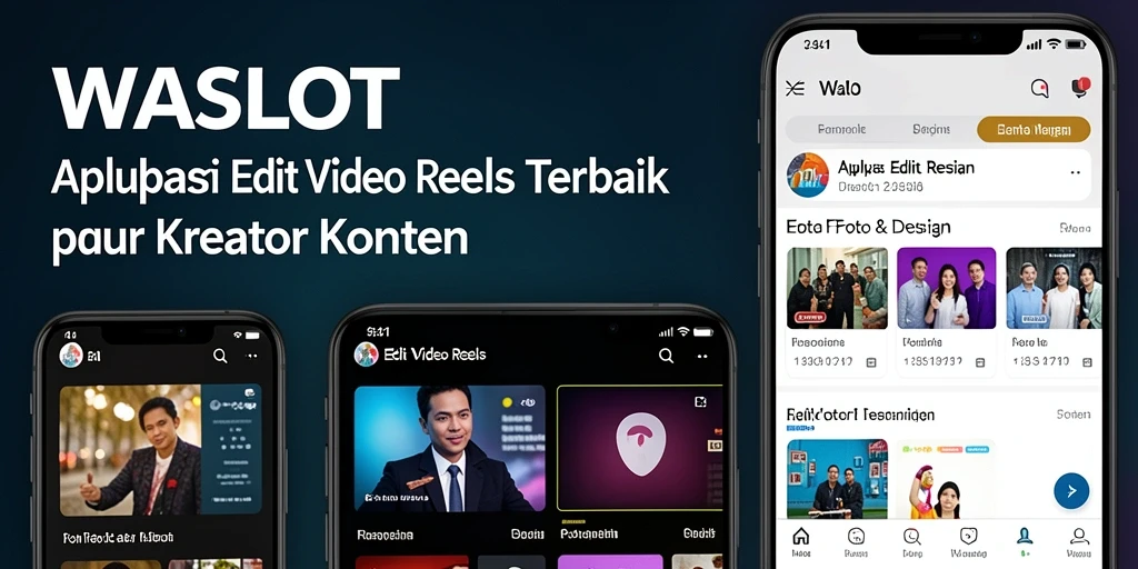 Tampilan antarmuka WASLOT saat mengedit video Reels.